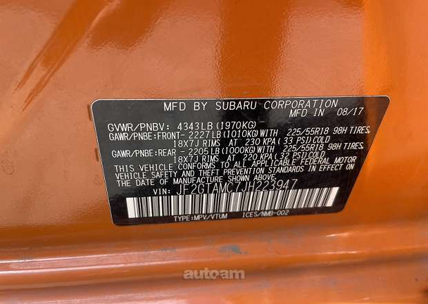 Subaru XV Crosstrek 2018 — լուսանկար 7